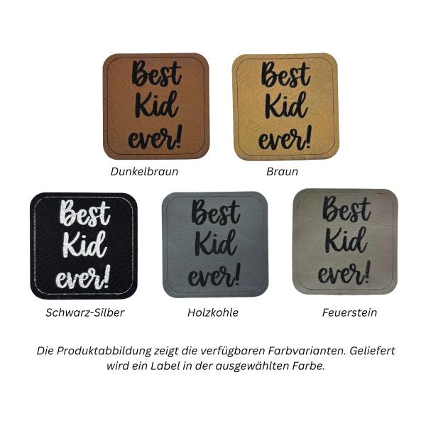 Kunstleder Label Best Kid Ever